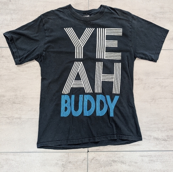 Fruit of the Loom Other - Vintage Y2K Yeah Buddy Black Short Sleeve T-shirt Medium